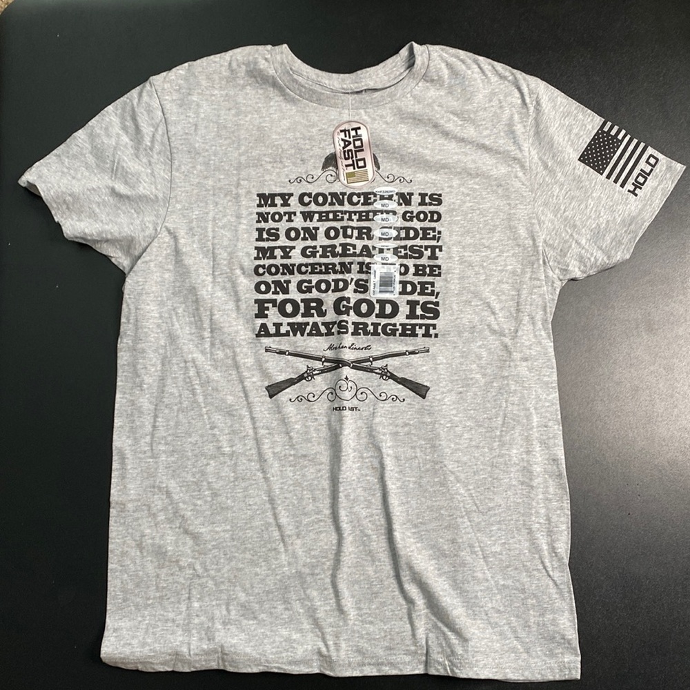 Hold fast, mens, multiple sizes, gray, short sleeve shirt, NWT